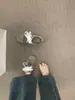 Design de Nicho Estilo Gentil Retrô Tira de Renda Bico Quadrado Sapatilhas Femininas Moda Casual Sapatos Planos de Camada Única para Mulheres