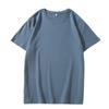 2025 Algodão de Fibra Longa de Xinjiang 180g Gola Redonda Camisetas de Manga Curta Unissex Cor Pura Versátil Roupa Casual de Manga Curta Atacado