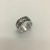 Fabricantes de fuentes, nuevo anillo de seis caracteres de la verdad del Sutra del Corazón, apertura retro, anillo masculino, anillo simple, joyería de plata al por mayor