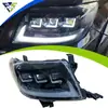 Adequado para montagem de farol Hilux VIGO 2012-2014 modificada com luzes diurnas LED de tripla lente