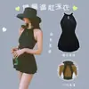 Traje de Baño para Mujer 2026 Nuevo Modelo para Aguas Termales, Sexy, Pecho Pequeño, Push-Up, Adelgazante, Cubre Vientre, Estilo Una Pieza con Falda, Traje de Baño de Dos Piezas Conservador