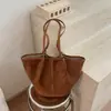 Bolsa Tote Grande Capacidade Simples Retrô Estilo Coreano Feminina 2026 Outono Inicial Nova Elegante para o Trabalho Casual Bolsa de Ombro