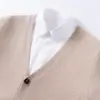 Suéter de cachemira, cárdigan tejido, estilo coreano, corte holgado, color liso, manga larga, transfronterizo, nuevo abrigo de otoño e invierno para hombre, suéter versátil de moda