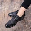 Zapatos Brillantes de Primavera y Otoño para Hombre 2025, Zapatos de Moda de Cuero para Hombre de Negocios, Zapatos Brogue de Cuero con Lentejuelas