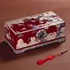 Caixa de joias de dote caixa de armazenamento pacote de material DIY caixa de madrepérola caixa de joias laca popular madrepérola estilo chinês madeira