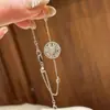 Retro Francés Diosa del Sol Hielo Triturado Chapado en Oro Brújula Solar Moda Lujo Ligero Viaje Diario Simple Pulsera Estrella Fugaz para Mujer