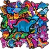 56 pegatinas de animales de neón lindas de dibujos animados de compra directa transfronteriza para decorar cuadernos, guitarras y patinetas, pegatinas impermeables