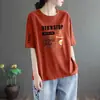 Comercio exterior transfronterizo sobrestock marca camiseta de manga corta de verano para mujer holgada talla grande ropa de mujer camiseta de manga media versátil adelgazante top moderno