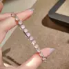 Elegante Pulseira de Tennis Infinity-Set com Renda de Diamante Cintilante e Zircônia Deslumbrante, Simples e Requintada, Pulseira Versátil para Empilhar para Mulheres