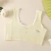 Camiseta sin mangas de algodón fina de verano para niñas de 8 a 14 años, diseñada para prevenir la protrusión durante el crecimiento, adecuada para niñas de escuela primaria y jóvenes.