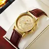 Liquidación de Reloj para Hombre con Correa de Cuero con Forma de Dragón, Reloj de Cuarzo, Reloj Impermeable, Reloj de Negocios a la Moda, Reloj Commander, Dragón Dorado