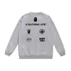 Otoño e invierno estilo japonés marca de moda cabeza de simio estampado de dibujos animados unisex joven suéter sudadera holgada venta al por mayor y dropshipping