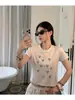 Camiseta de Manga Corta con Estampado de Corazón, Nueva Colección Verano 2026, para Mujer, Corte Ajustado, Adelgazante, Hombro Normal