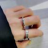 Anillo Abierto Popular Coreano Nuevo para Mujer, Anillo de Letra Personalizado Retro Moderno Elegante para Estudiantes, Anillo Sencillo para Dedo Índice