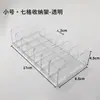 Caixa de armazenamento transparente para celular com divisórias, suporte de armazenamento de mesa para carregar, suporte de acrílico para tablet e celular de estúdio