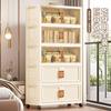Caja de Almacenamiento Plegable de Doble Puerta, Caja de Almacenamiento Multicapa para Juguetes y Snacks, Armario de Almacenamiento para Ropa del Hogar, Caja Organizadora