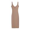 Vestido sexy decotado nas costas de garota popular europeia e americana feminino Outono 2023 Novo V-neck frontal com pregas vestido justo tipo colete