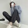 Pantalones Jogger de Verano Finos Casuales Sueltos Adelgazantes de Cintura Alta Estilo Linterna para Mujer Talla Grande 100 kg