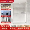 Exportación Comercio Exterior Mampara de Vidrio para Ducha Recta Puerta Doble Corredera de Acero Inoxidable Baño Modelo de Proyecto Estilo Europeo y Americano