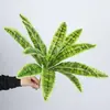 Espada-de-São-Jorge, Comigo-ninguém-pode, Folhas Listradas de Madeira Brasileira, Plantas Verdes Artificiais, Paisagismo de 12 Folhas, Arranjo de Flores, Estacas e Materiais Decorativos
