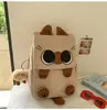 Mochila estudiantil de gato siamés de alta gama, moderna para niñas de secundaria y preparatoria, bolsa de doble hombro nueva y linda de nicho