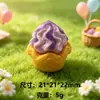 Mini Tarte de Sorvete Simulada Acessórios de Resina Brinquedo de Comida em Miniatura Decorações Pingentes de Chaveiro DIY Materiais para Acessórios de Cabelo