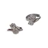 Estilo Minimalista Doble Circonia Cruzada Ear Cuff Lujo Ligero Sensación de Alta Gama Versátil Exquisito Temperamento Moda Versátil Estilo Fresco y Elegante Cierre de Pendiente