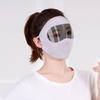 Máscara protetora solar para os olhos feminina de rosto inteiro proteção UV para andar de moto dirigir fina respirável Seda de Gelo óculos à prova de poeira