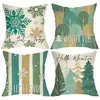 Comercio Exterior Transfronterizo Más Vendidos Fundas de Almohada Navideñas Personalizadas para Sofá de Sala de Estar, Cojines Decorativos Festivos para Dormitorio, Almohadas y Fundas de Almohada