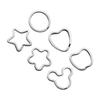Accesorios de joyería DIY hechos a mano anillo plano ciruela llavero estrella de cinco puntas llavero Mickey anillo de corazón llavero