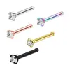 Suministro Exclusivo Transfronterizo de Tachuelas Rectas para Nariz L316 Acero Inoxidable Estilo Simple Europeo y Americano Joyería para Piercing de Nariz para Hombres y Mujeres con Incrustación de Circonita