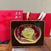 Lámina de Oro de 999 Tres Carneros Traen Prosperidad y Éxito Adorno Dorado, Recuerdo Dorado Chapado para Eventos de Negocios, Regalos al por Mayor