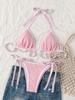 2025 Amazon Nuevo Bikini de Dos Piezas con Cordones Moda Sexy Traje de Baño para Mujer Europeo y Americano Traje de Baño Transfronterizo para Mujer