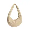 Bolsa Transversal Estilo Coreano de Luxo Leve para Mulheres, Nova Bolsa Simples Versátil Formato Dumpling, Bolsa de Ombro Nicho Casual Moda para o Dia a Dia