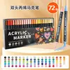 Set de marcadores acrílicos de doble punta para uso transfronterizo, gran capacidad, set de bolígrafos de dibujo para niños con punta suave, bolígrafo para garabatear de colores apilable
