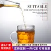 Taza de Cerveza Creativa de Vidrio Transparente Taza de Piña con Asa Copa de Vino Engrosada Copa de Cerveza de Barril Taza de Té Resistente al Calor Paquete de 6