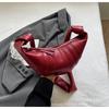 Bolso Bandolera Rojo para Mujer, Nuevo y de Moda Verano 2026, Bolso Coreano de Nicho Estilo Dumpling, Bolso Croissant de Hombro Único a la Moda Estilo Ins