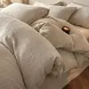 Conjunto de Roupa de Cama Espesso com Escultura em Leite de Lã Quatro Peças para Outono e Inverno Lençol Quente Capa de Edredom Saia de Cama Quarto Principal Simples com Toque de Luxo Roupa de Cama