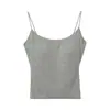 Camisole Simples de Novo Estilo com Bojo para Mulheres, Design Puro e Sexy Sem Costas, Top Versátil Sem Mangas, Lingerie Feminina Que Pode Ser Usada Fora