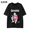 Camiseta de pareja con estampado de letras vintage de Amazon transfronterizo, de gran tamaño, de manga corta, de marca de moda de verano, de media manga.