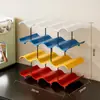 Portavasos de Agua con Forma de Ola Portavasos Transparente Multicapa Estante de Almacenamiento de Vasos para Escritorio Estante de Exhibición para Tazas de Café Vasos