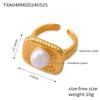 Personalidad Estilo Británico Nicho Ola Textura de Puntos Sentido del Diseño Joyería de Perlas de Agua Dulce Elegante Acero Titanio Traje de Moda