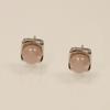Pendientes geométricos cuadrados de plata de ley s925, pendientes de perlas de agua dulce, pendientes de ágata de piedra natural, pendientes de cristal natural