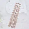 Puntas de uñas personalizadas, de longitud media, forma cuadrada, vendidas en tiras, al por mayor, sin capa superior UV, color sólido, uñas listas para usar, 24 piezas por paquete