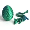 Atacado do Fabricante Artesanato de Dragão de Cristal Impresso em 3D Enfeites Dragão de Brinquedo com Articulações Móveis Feito à Mão Conjunto de Ovo de Dragão de Cristal