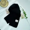 Bufanda de punto de lana de color sólido versátil estilo Ins coreano para mujer, invierno, sentido de alta gama, estudiante, pareja, gruesa, cálida