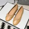 Nuevos Zapatos Planos Casuales Estilo Chanel con Lazo Bloque de Color Piel de Oveja para Mujer, Zapatos de Ballet Planos de Punta Redonda con Patrón de Diamantes