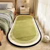 Alfombra de suelo de cachemira sintética color dopamina para dormitorio junto a la cama, suave y gruesa, alfombrilla para pies aislante y refrescante, uso doméstico, alfombra absorbente de agua y resistente a la suciedad