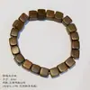 Pulsera de Madera de Sándalo Verde/Palo de Rosa Estilo Artístico Antiguo Para Usar Temperamento Estilo Zen Simple Pulsera de Cuentas Cuadradas Simples para Hombres y Mujeres