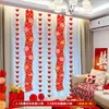 Decorações Longas de Origami Penduradas para Casamento, Quartos de Homens e Mulheres, Decorações de Quarto de Noivado, Cortinas de Sala de Estar, Conjuntos de Arranjos de Flores